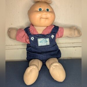CABBAGE PATCH KID- Vintage 1983 Adorable Doll in Original Red and Blue Outfit